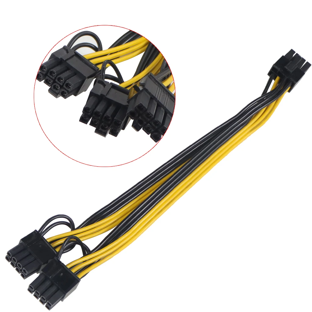 8P to Dual 8pin 6+2 Adapter Cable for Dell Server R720/R730/R730XD Graphics Card Cord for Tesla GPU Power Supply Splitter Cable