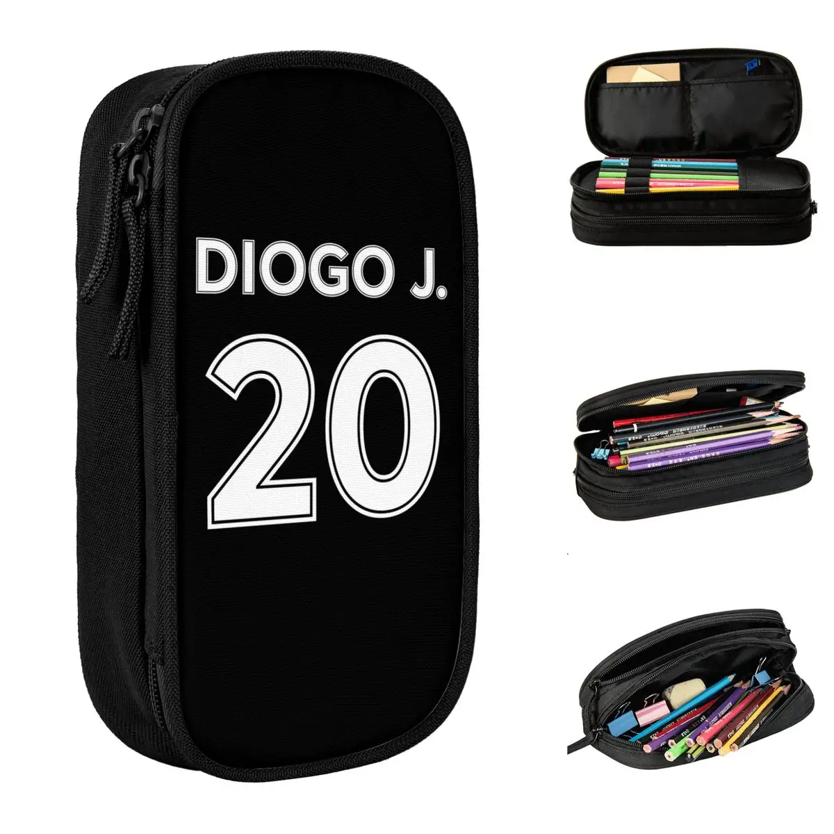 

Diogo Jota Number 20 Pencil Cases Soccer Football Pencilcases Pen for Student Big Capacity Bag Students School Zipper Stationery