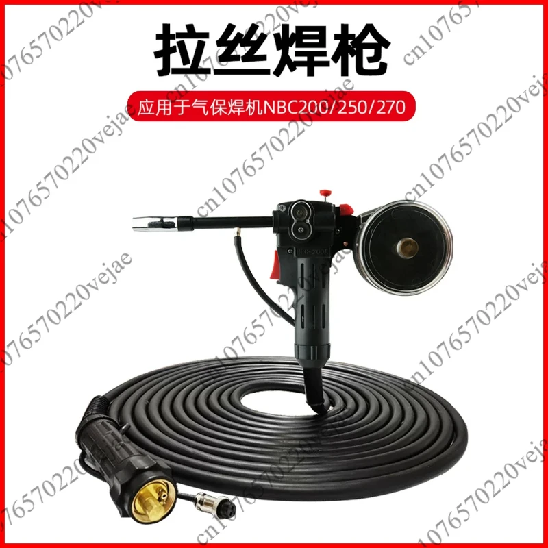 

For NBC200A Wire Drawing Welding Gun Two Gas Protection Extended Welding Iron Aluminum Stainless Steel Welding Accessories
