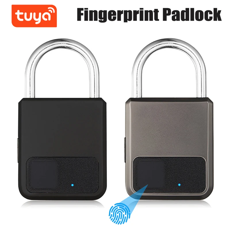 Tuya Electric Lock Waterproof Smart Keyless Security Locker USB Key Fingerprint Padlock Anti-Theft For Bike Gym Locker Luggage