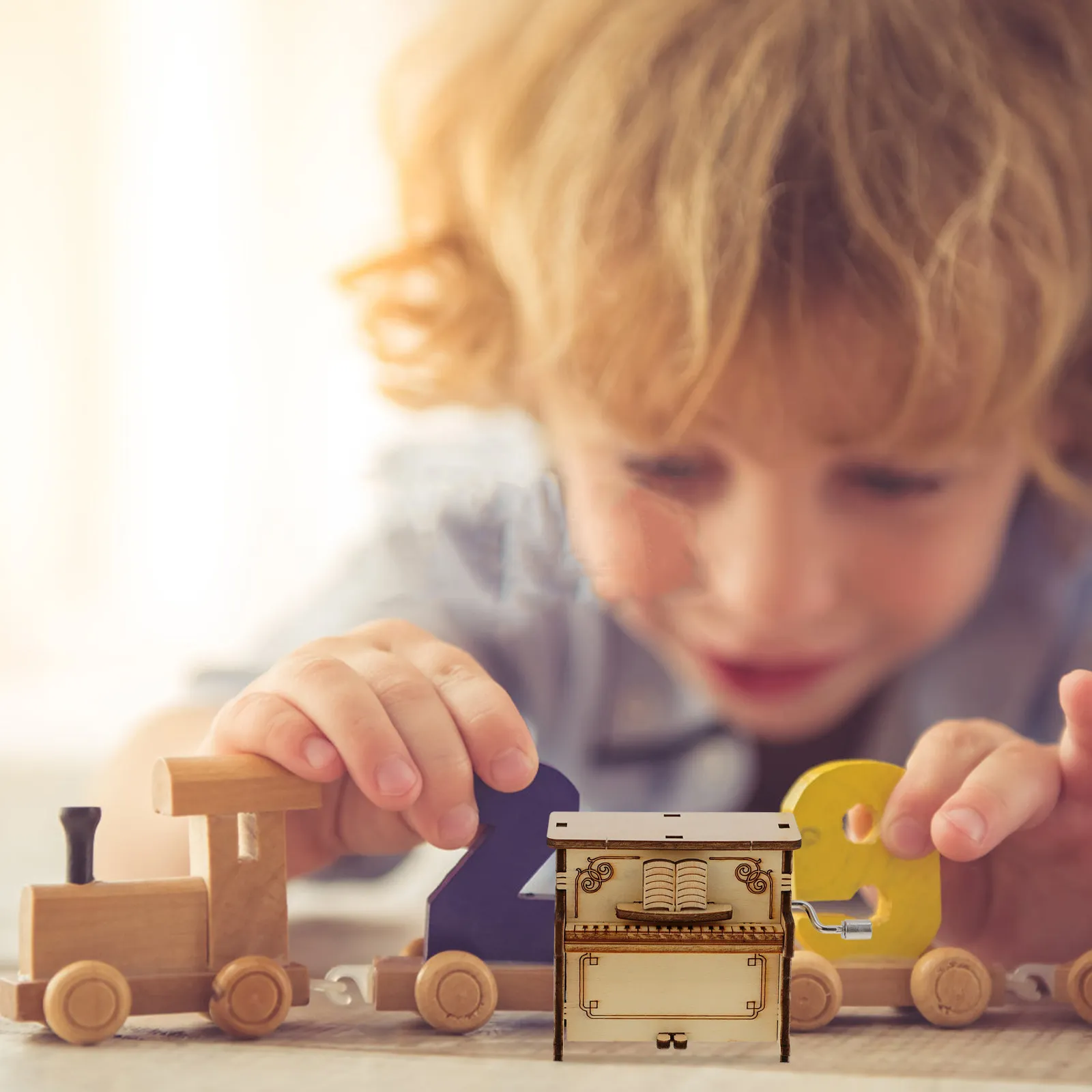 

1Set Glue-Free Wooden Piano Puzzle 3D Musical Box Kit Handcrafted Assembly for Kids Adults Cognitive Skill Building Desk