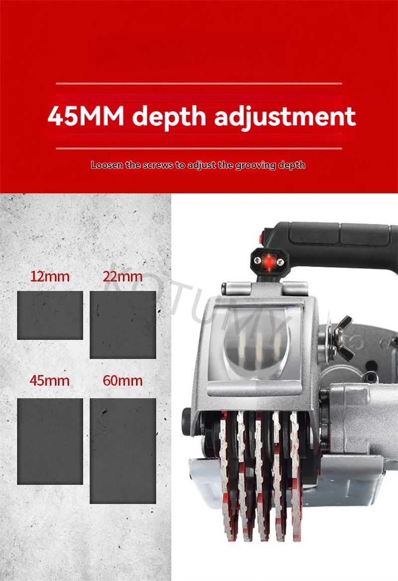 Heavy Duty Wall Chaser Slotting Cutting Equipment Durable Groover For Hydropower Installation Wall Grooving And Building Renovat