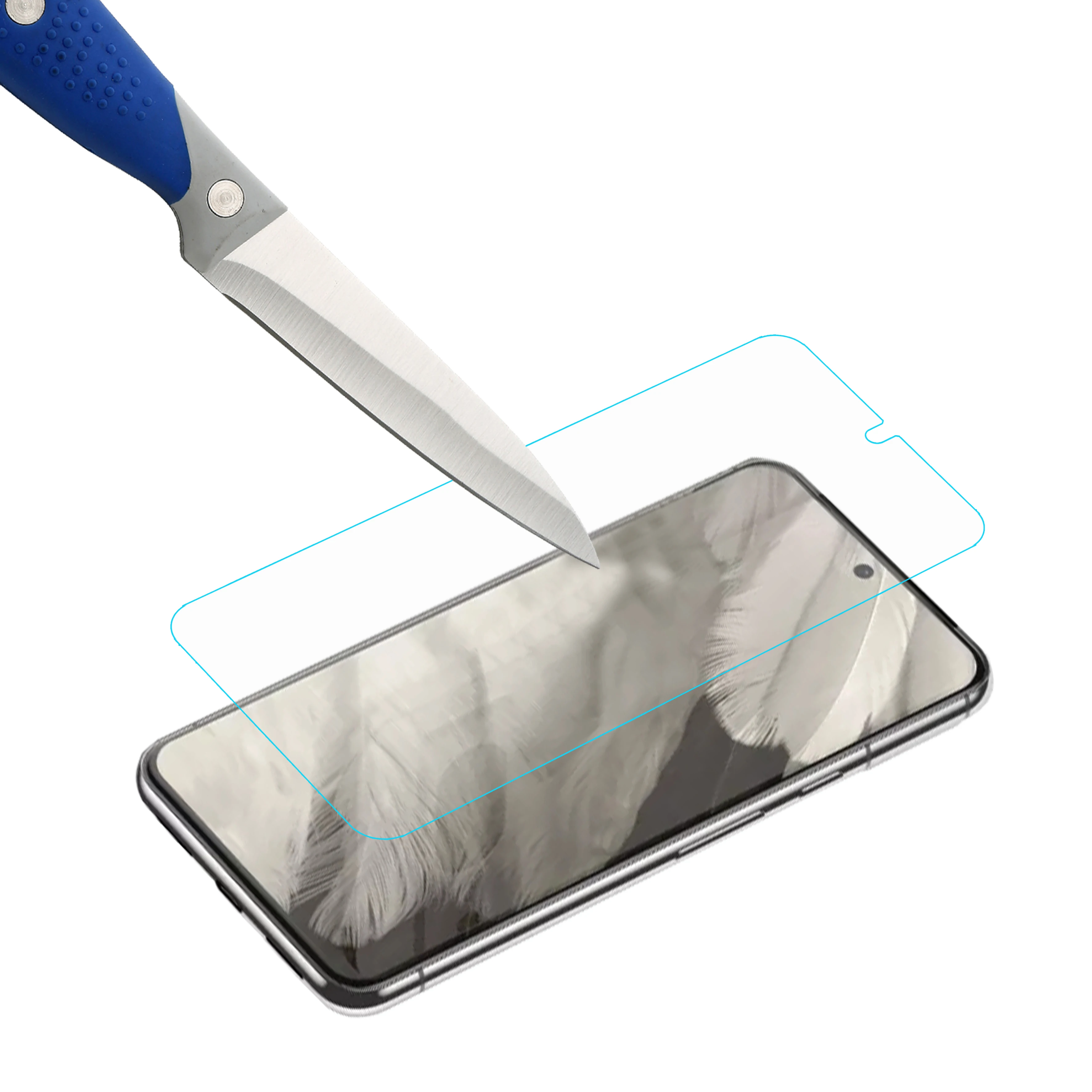 Mr.Shield [3-Pack] Screen Protector For Google Pixel 8 [Maximum Cover Screen] [Fingerprint Unlock Compatible] [Tempered Glass]