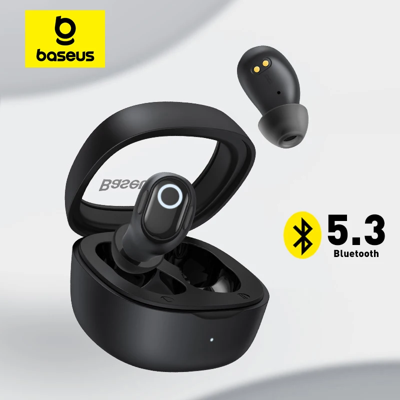 Bezprzewodowe słuchawki Baseus WM02 TWS Bluetooth 5.3, mini i kompaktowe Wygodne noszenie, 25 godzin pracy na baterii