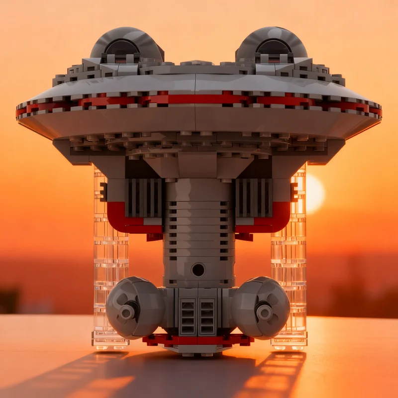 318pcs MOC Star Battle Flarestar Attack Shuttle Model Building Blocks Christmas Gift Toy Creative Brick Collection Display DIY