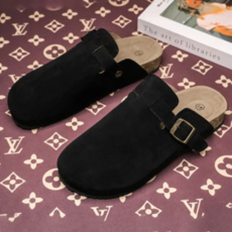 شباشب Shevalues الكلاسيكية من الفلين للنساء والرجال صنادل ناعمة من جلد الغزال مع دعم قوس شرائح شاطئ عصرية للمنزل والرجال البغال