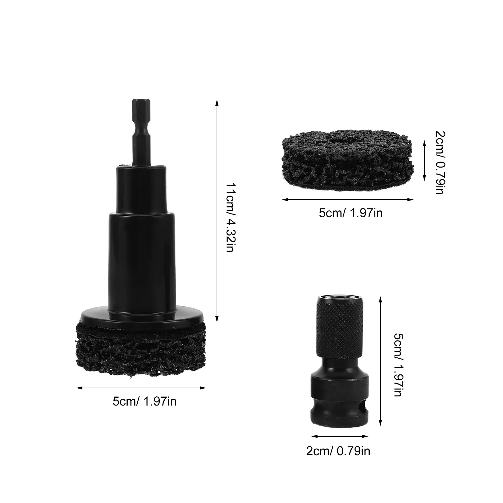 1Set Wheel Hub Polishing Kit Efficient Rust Removal Tool Set for Brake Hub Cleaning Car Tire Grinding Wheel Stud Cleaner Vehicle