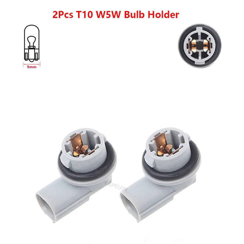 

T10 W5W Bulb Holder for Honda Civic 2019 Side Turn Signal Light Socket Car Lamp Base Replacement 2PC