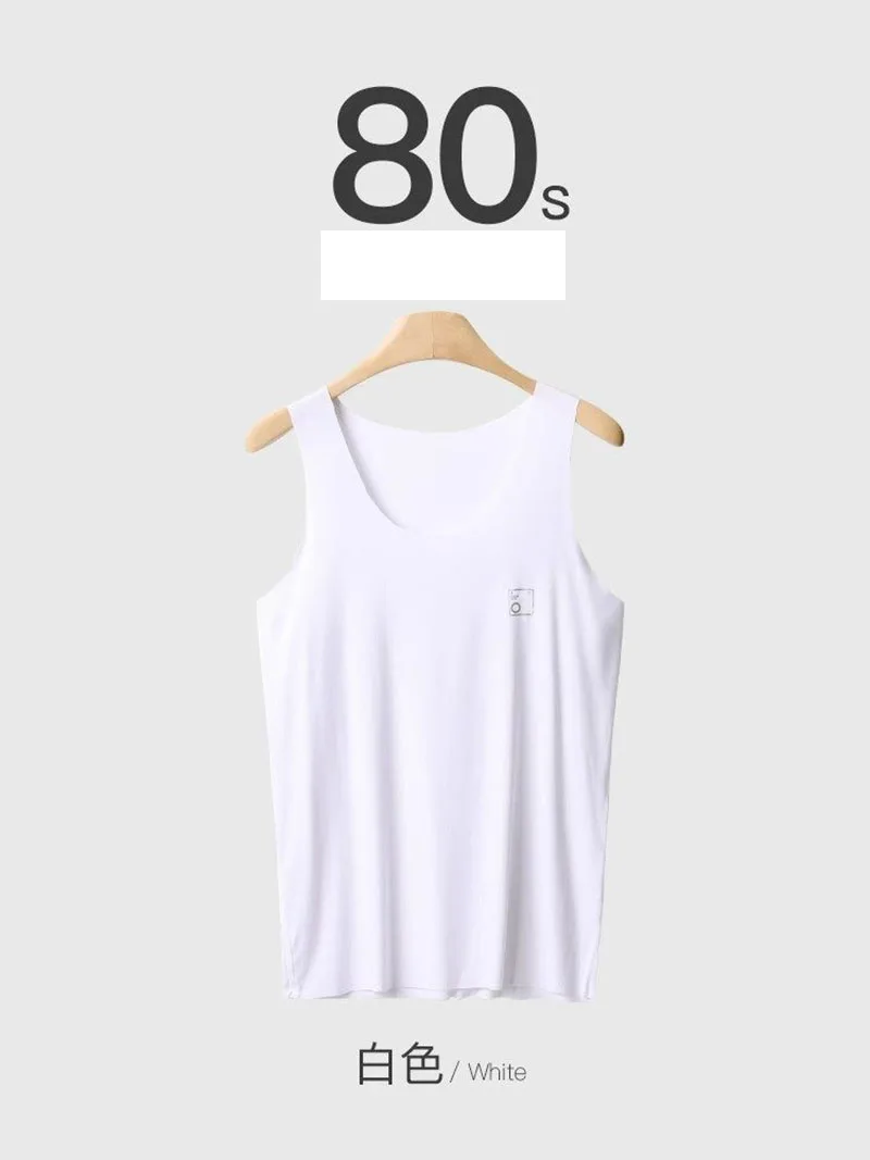 man new 2026 Men's vest men Tops Modal old man shirt no trace base hurdle men's vest underwear sweatshirt summer top Tanks Tees