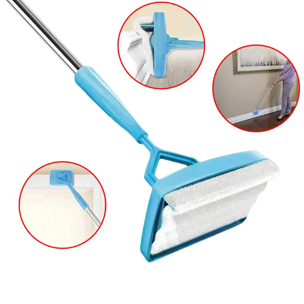 Extendable Handle Ceiling Scrubber Wall Mop Baseboard Cleaning Tool Household Cleanings Products Handle Cleaning Stick​