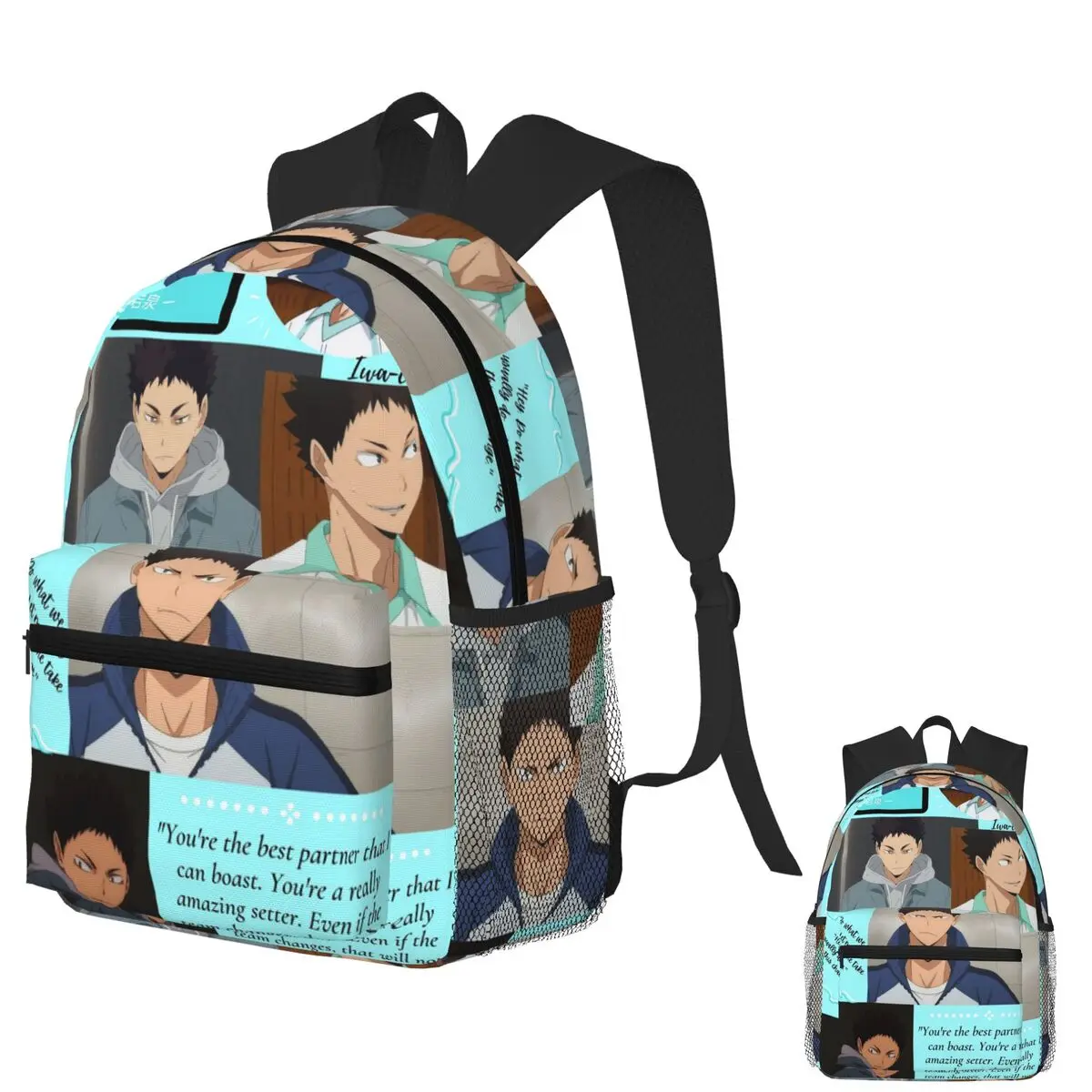 

Haikyuu Manga Hajime Iwaizumi студенческий рюкзак школьная сумка походный дорожный рюкзак для мужчин и женщин модная сумка для книг сумки на плечо