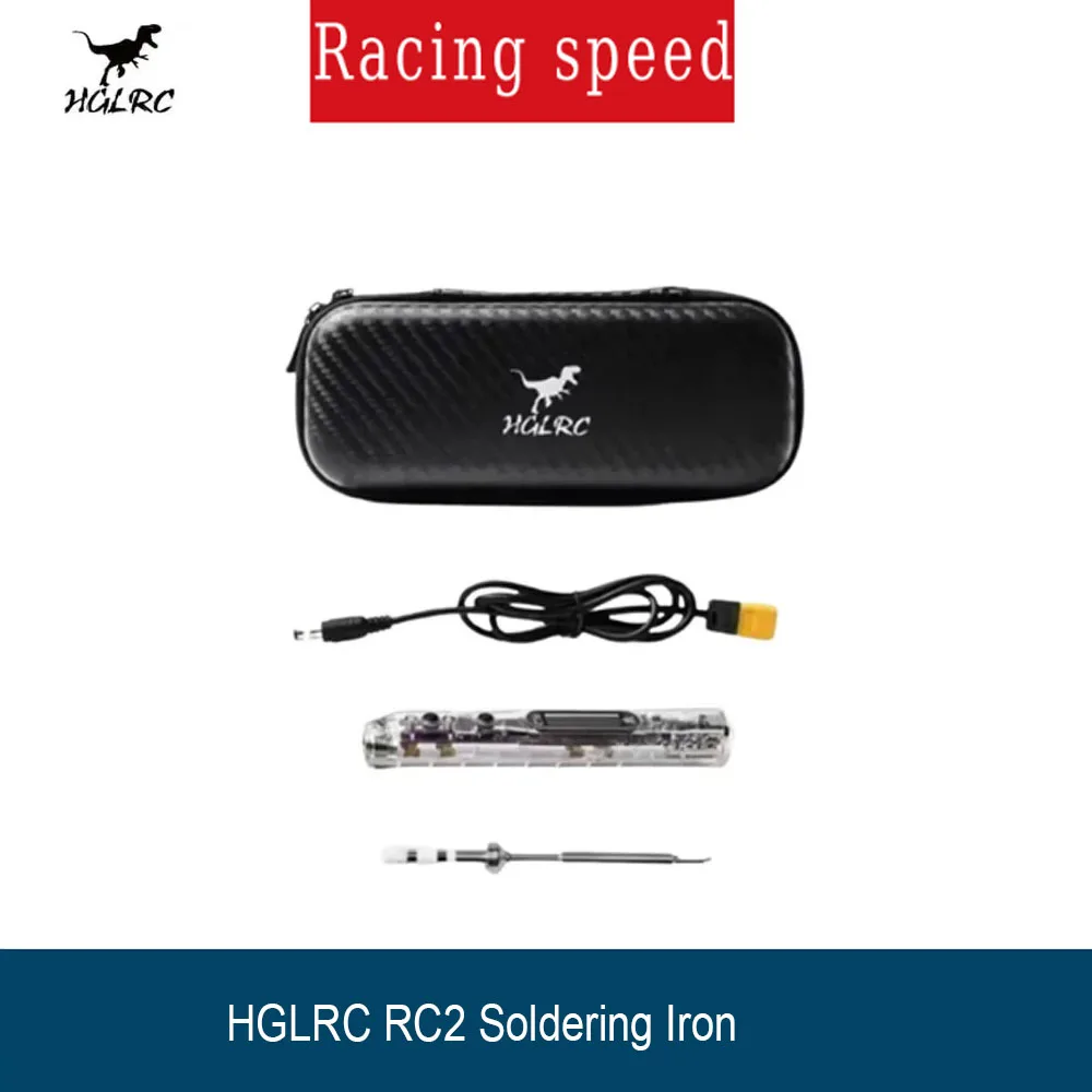 شاشة HGLRC RC2 لحام الحديد OLED HD، درجة حرارة ثابتة ذكية - متوافقة مع أطراف مكواة لحام TS/T12 لطائرة FPV بدون طيار