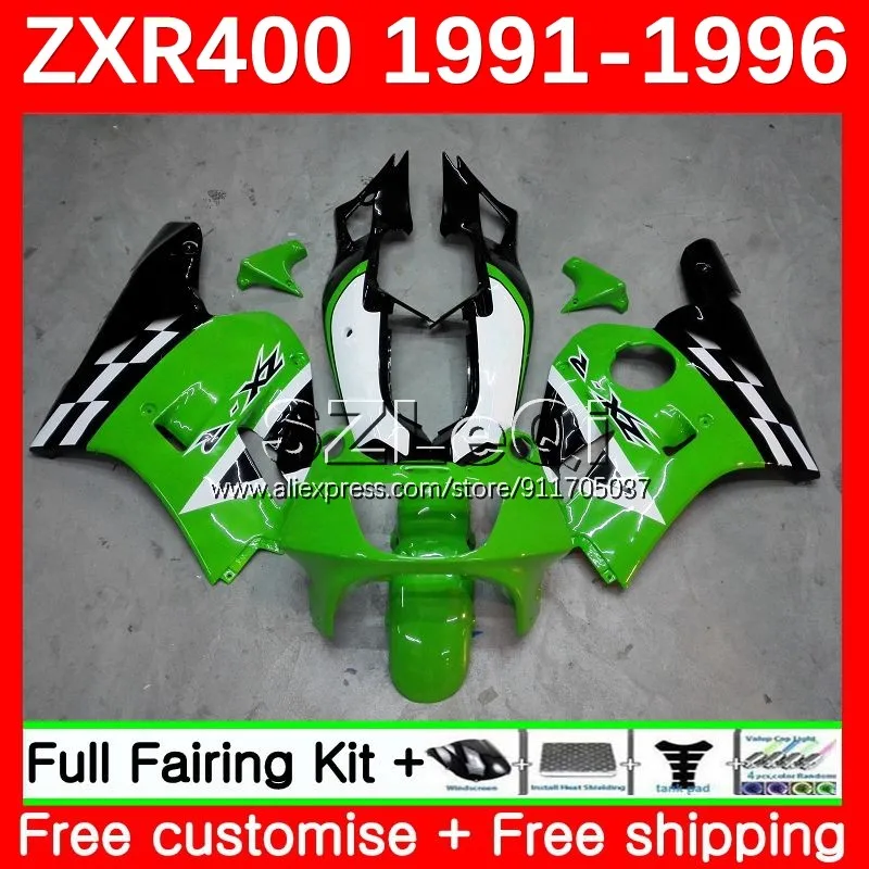 Stock Green ZXR400 For KAWASAKI NINJA ZXR-400 ZX-4R ZXR 400 91 92 93 94 95 96 97No.0 ZX4R 1991 1992 1993 1994 1995 1996 Fairing