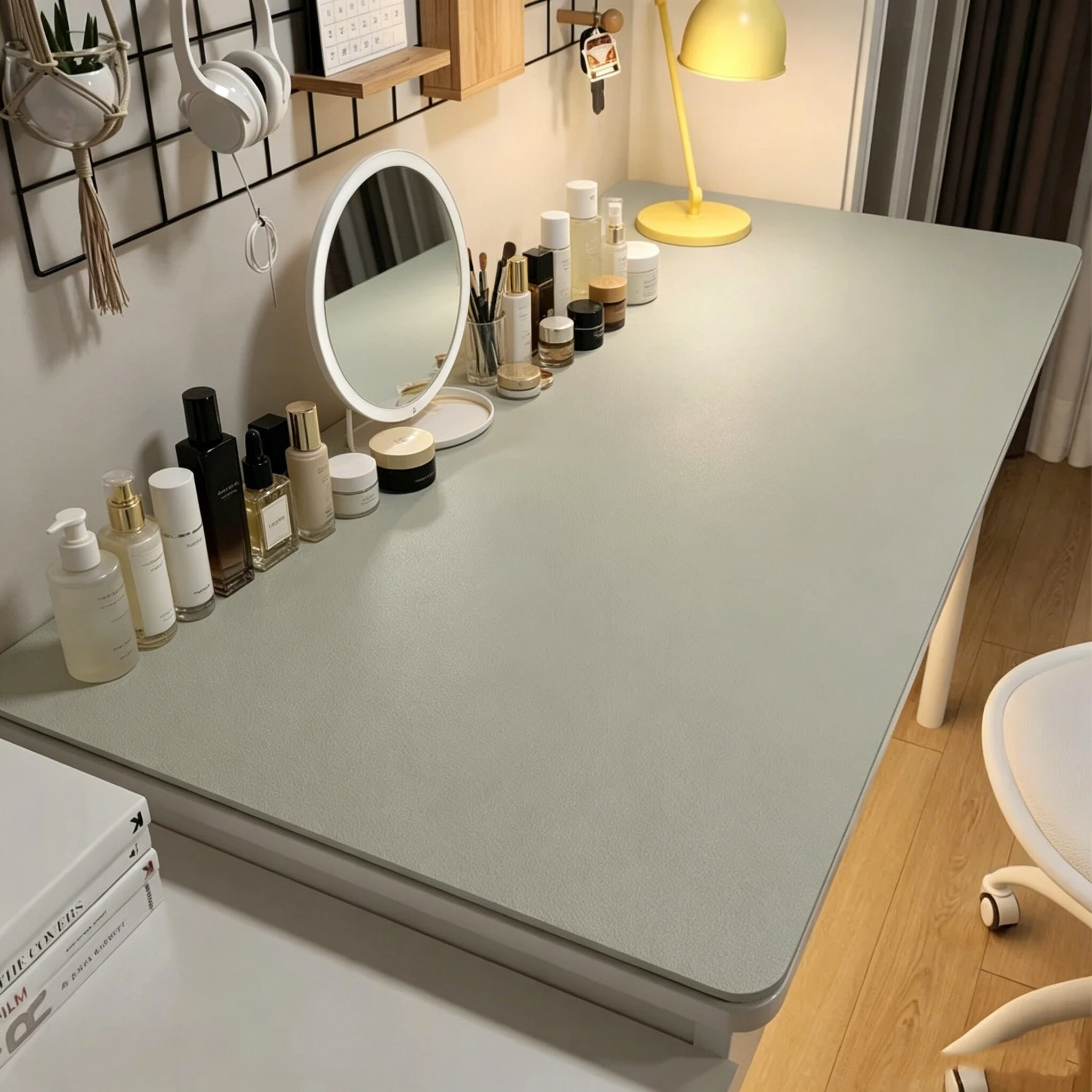 Environmental Protection Eye Protection Leather Desk Pad Waterproof PU Leather Desk Mat Large Mouse Pad Non-Slip Table Mat