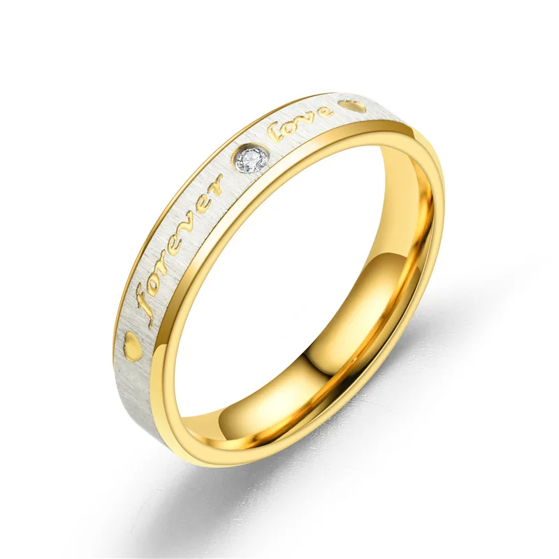 Neuer Forever Love Paar-Ring für Damen und Herren, Herz-Edelstahl-Ehering, modischer Verlobungs- und Party-Schmuck – Detail 7