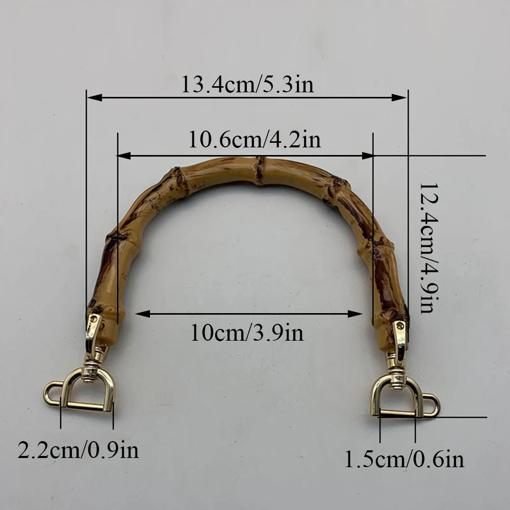 Imitazione borse di bambù manici manici per borse manico per borsa per borsa maniglia per borsa sostituzione manico a forma di U 10cm plastica