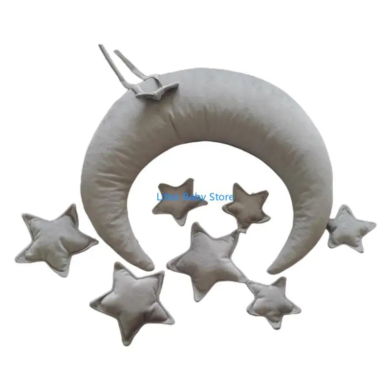 

N80C 9 шт./компл. реквизит для фотосъемки новорожденных детские фото позируют подушка в виде полумесяца + комплект звезд