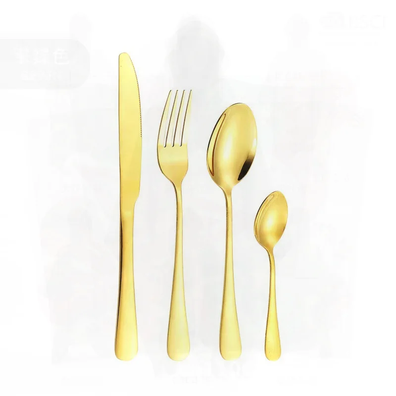 

Набор посуды из нержавеющей стали из 24 предметов, нож для стейка в западном отеле, вилка, ложка, подарочный набор, коллекция столовых приборов с зеркальной полировкой