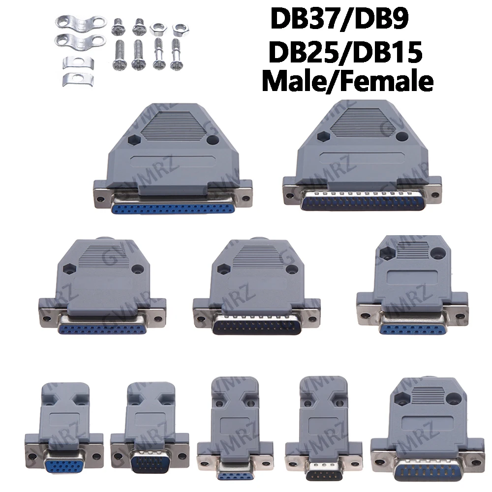 2Set RS232 DP9 DB37 RS232  Serial COM Plug Connectors Hole/Pin Male Female Port Socket D Sub DB25 Adapter Connector Core DB9