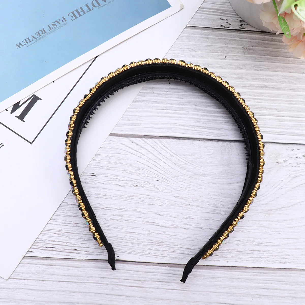 

Rhinestone Headband Simple Style Lightweight Creative Hair Hoop Decorative Photo Prop Hair Accessories for Women Female