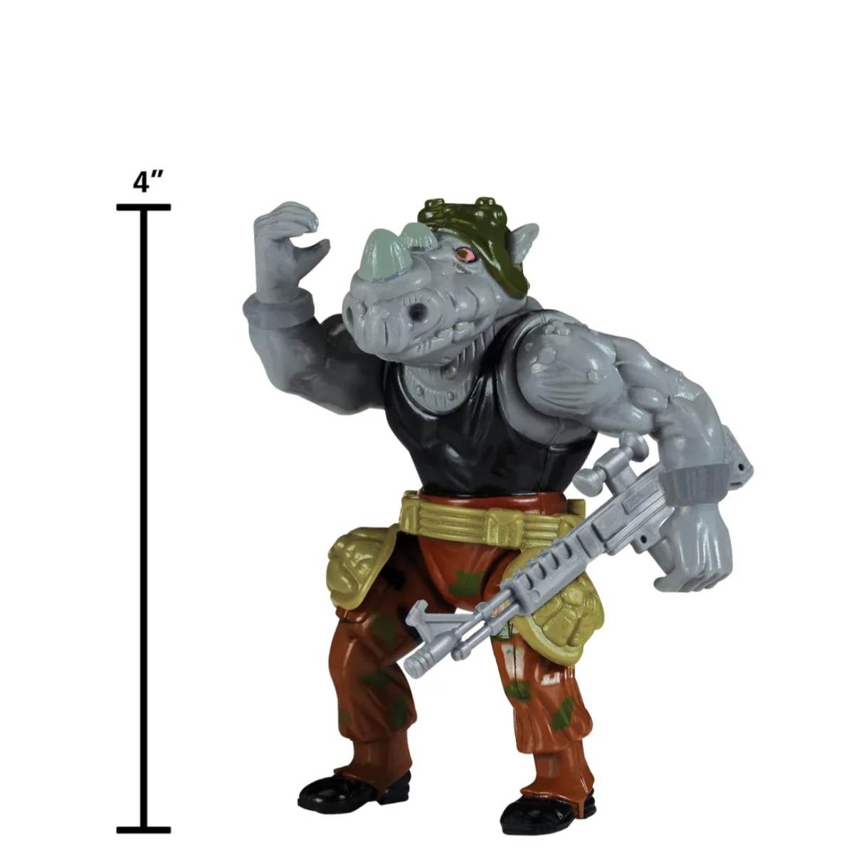 TMNT Retro Villains Rocksteady Bebop Action Figure Set Movable Joint Figurine With Accessories Desktop Display Collectible Toy