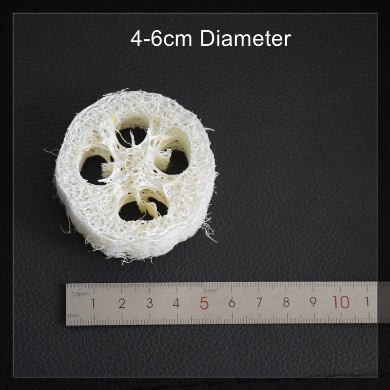 100PCS/LOT ReadStar 2CM Thick 4-6CM Width Natural Loofah Luffa Sponge DIY Soap Core Soap Dish Bath Scrubber