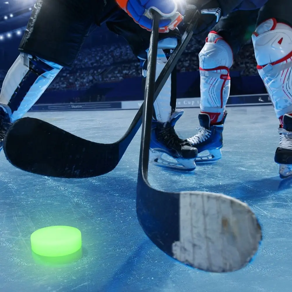 Team Sports Glow in The Dark Hockey Balls Light Up Luminous Ice Hockey Balls 7.2cm PVC Street Hockey Balls Outdoor Sports
