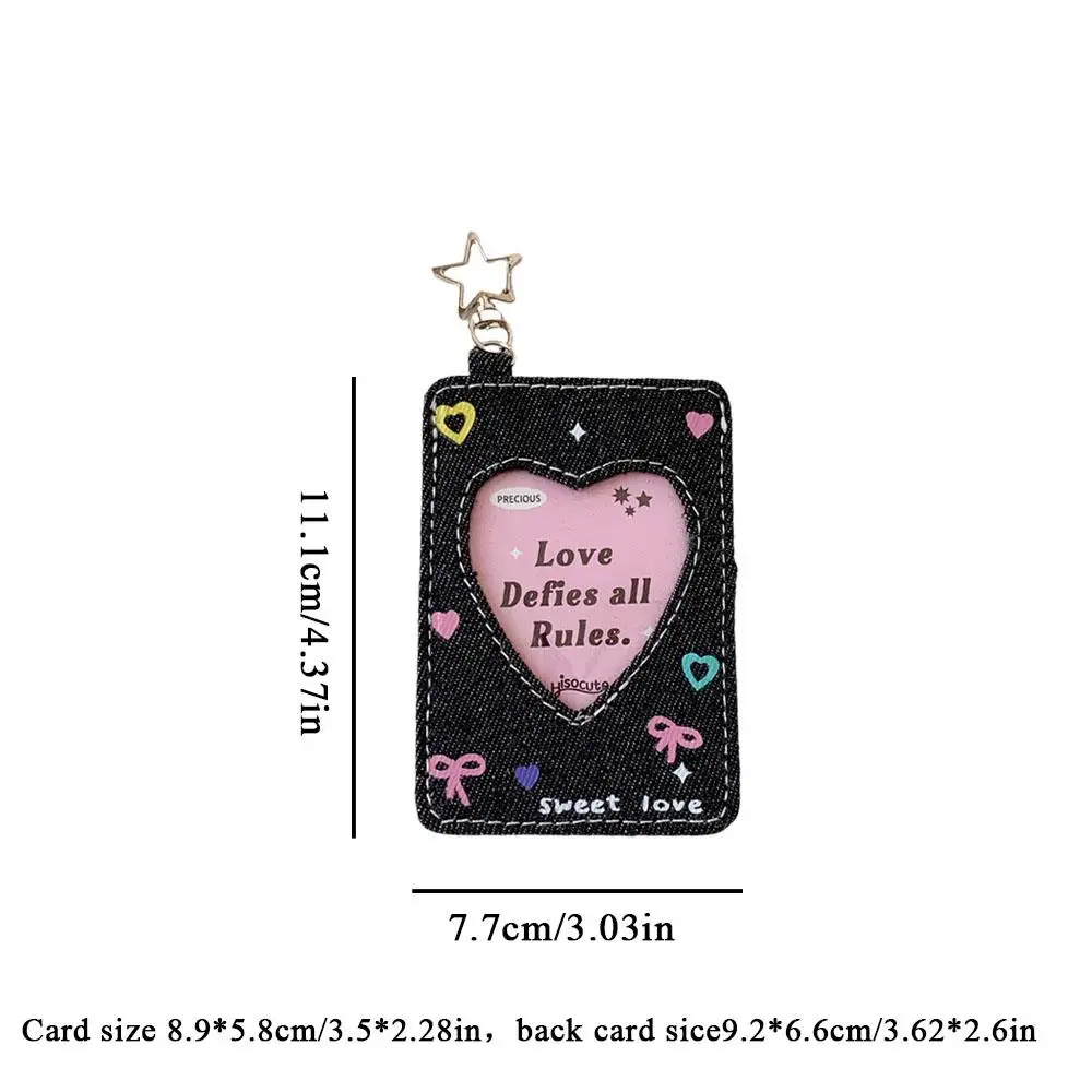 الحلو القلب المعبود صور بطاقة تخزين حاملي بطاقات الرأس الغطاء الواقي قلادة الدنيم حامل بطاقات التعريف الشخصية الحال بالنسبة لمكتب المدرسة #5