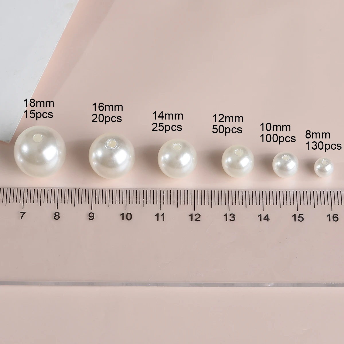 4-10mm White Beige Imitation Pearl Beads Round ABS Loose Beads For Needlework Jewelry Making Diy Necklace Bracelet