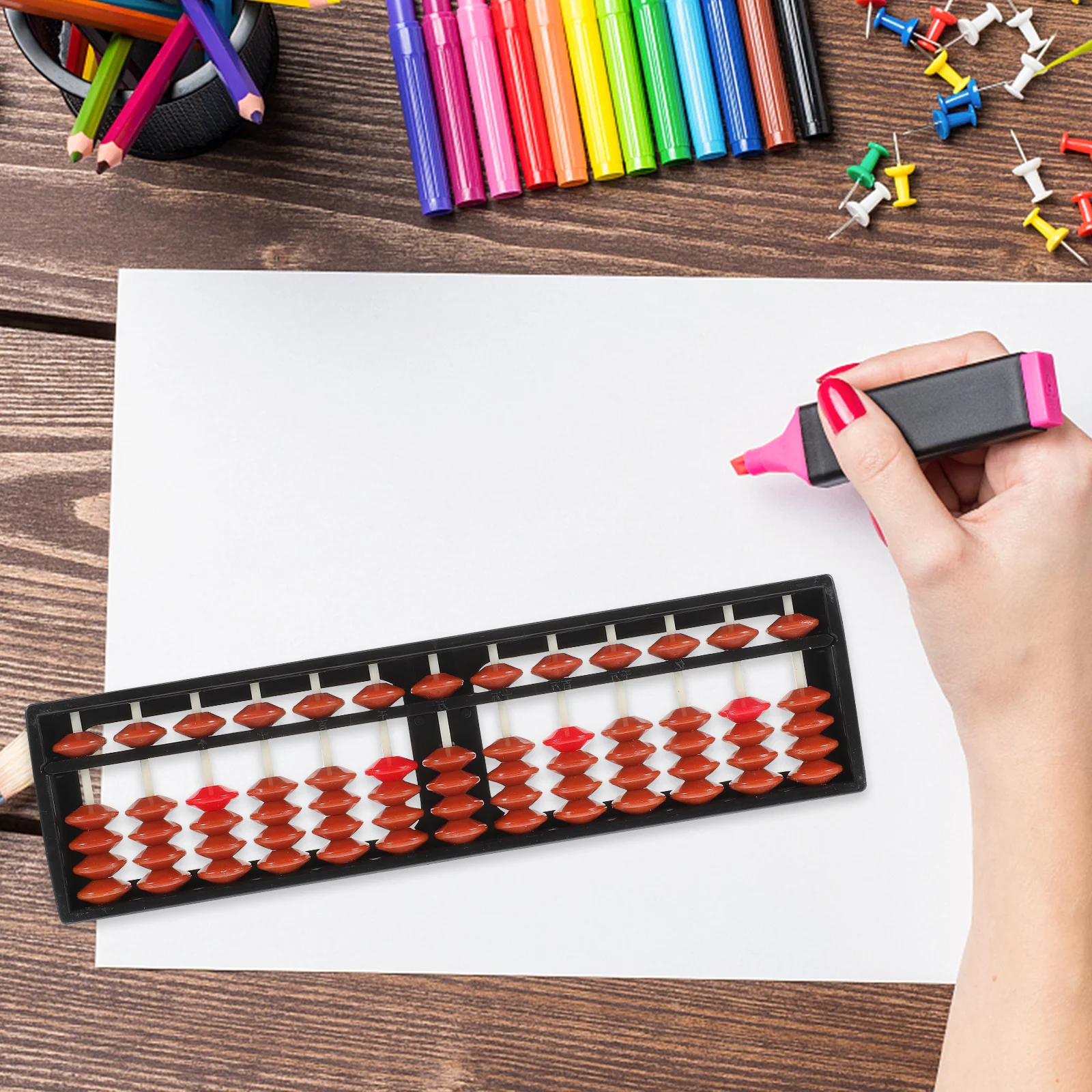 

2pcs Learning Arithmetic Chinese Educational Math Students Calculating Abacus Abacus Tool For