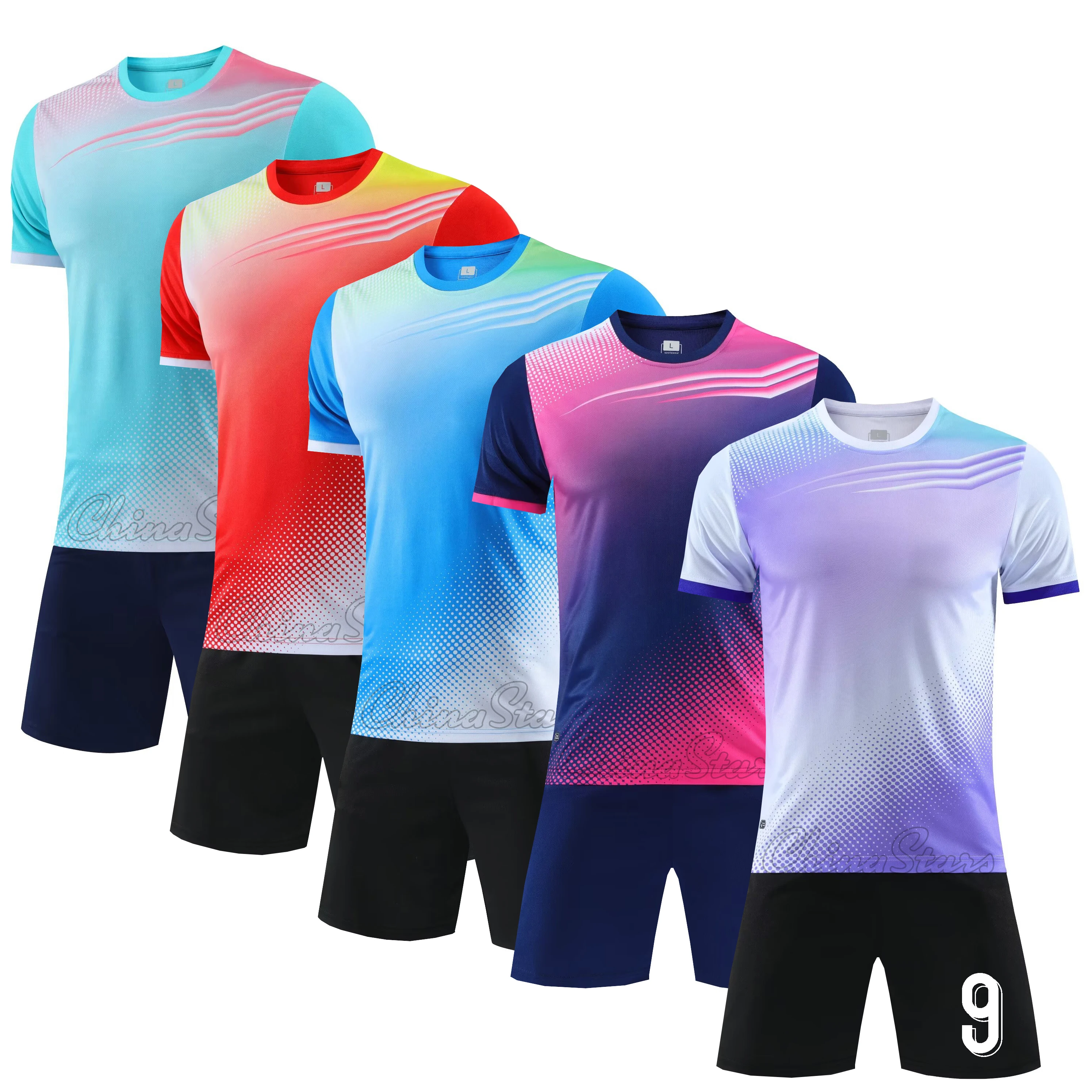

Men Customize Soccer Jerseys Shorts With Pockets Football Uniforms Shirts Futebal Sportswear Kit Child Sports Training Tracksuit