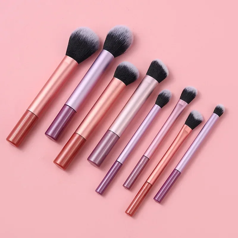 Regalo de Navidad, 8 Uds., Kit de brochas de maquillaje, pelo sintético suave, brochas de maquillaje, base, colorete, sombra de ojos, herramientas de maquillaje cosmético