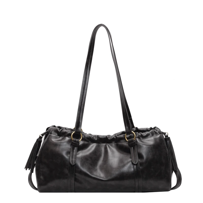

Retro Shoulder Bag Women Vintage Handbag Purse for Women Tote Bags PU Leather Women's Bag Fashion Drawstring Top Handle Hobo Bag
