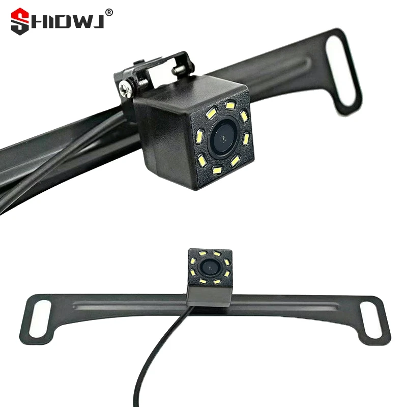 Universal Car Rear View Camera License Plate Frame Bracket Kit Dash Cam Mirror Reverse Camera Holder Backup Camera Decor