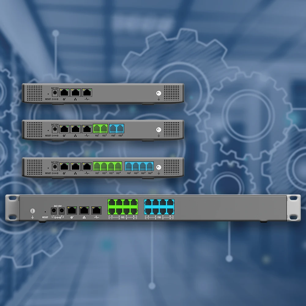 Grandstream-UCM6308A Audio IP PBX, Suporte 1500 SIP Usuários 8,FXO + 8FXS Porto