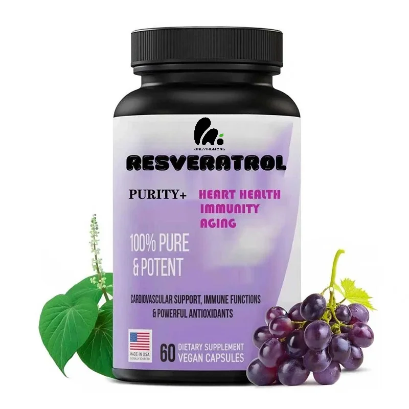 Resveratrol: A Highly Purified and Bioavailable Antioxidant Supplement That Promotes Cell Repair and Heart Function -60 Capsules