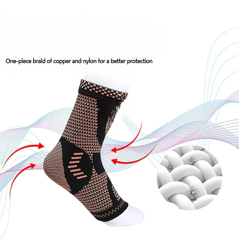 1 قطعة دعامة دعم خلخال رياضية مضغوطة للرجال والنساء للجري وكرة القدم وكرة السلة والرياضات الخارجية وواقي الكاحل