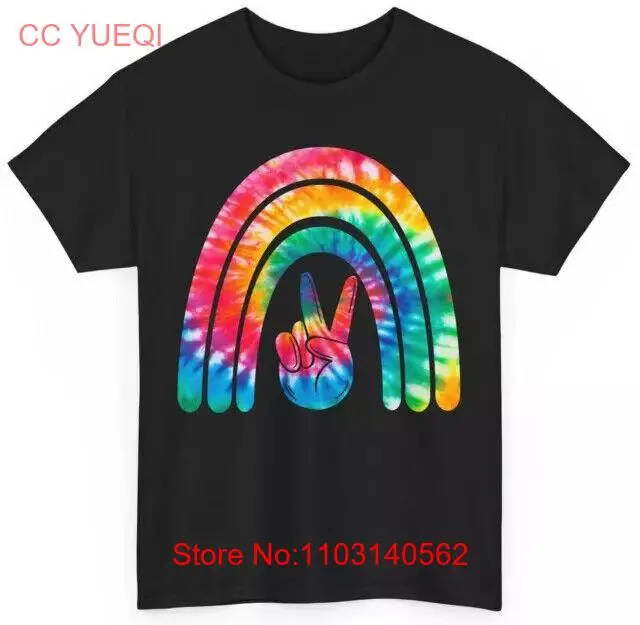 Peace Sign Rainbow Shirt Hand Hippie Peace SignGood Quality T-Shirt Size S-5XL