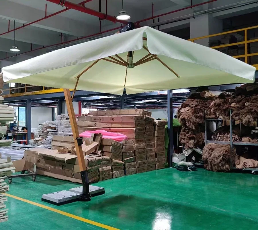 2026 2026 Wholesale Cantilever Umbrella 10ft 12ft Led Parasols Patio Outdoor Outdoor Furniture Umbrella & Basepromote sales