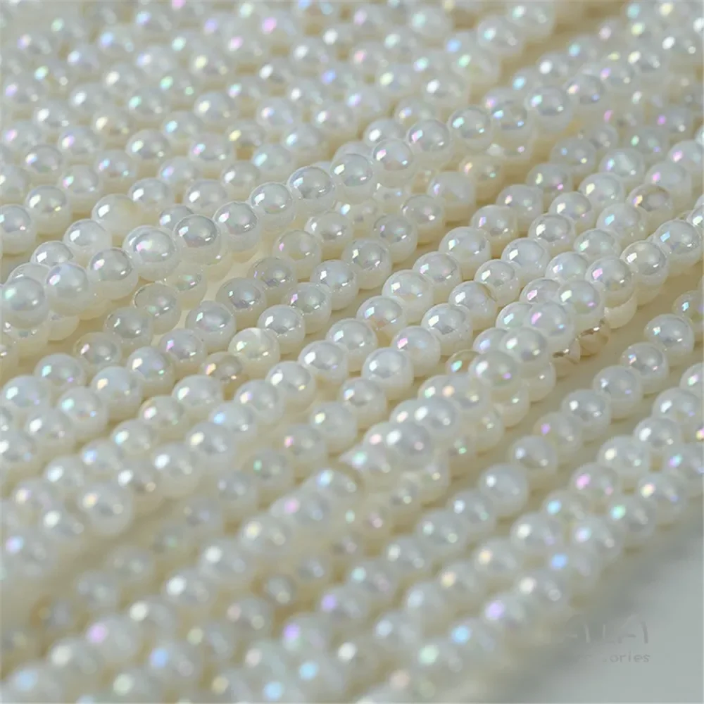 

Natural Shell Beads Electroplating AB Colorful Light Beads Round Beads Tube Rice Beads DIY Beaded Bracelet Ear Jewelry Material