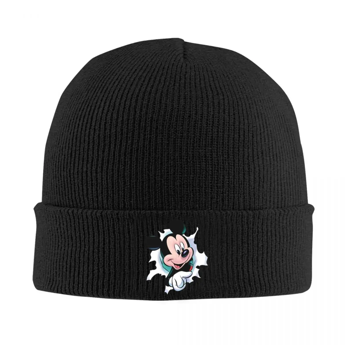 Mickey Mouse Animation Beanie Hats Minnie Mouse Cartoon Comic Bonnet Hats Unisex Adult Retro Outdoor Knit Hat Spring Warm Caps