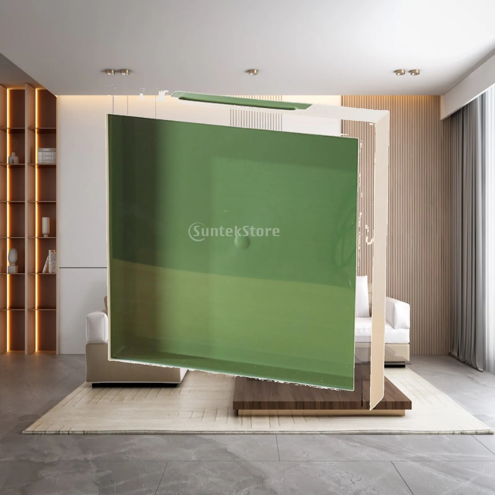 Square Display Case Frame with Clear Window Shadow Box Memory Holder for Sporting Events for Table Shelf Decor