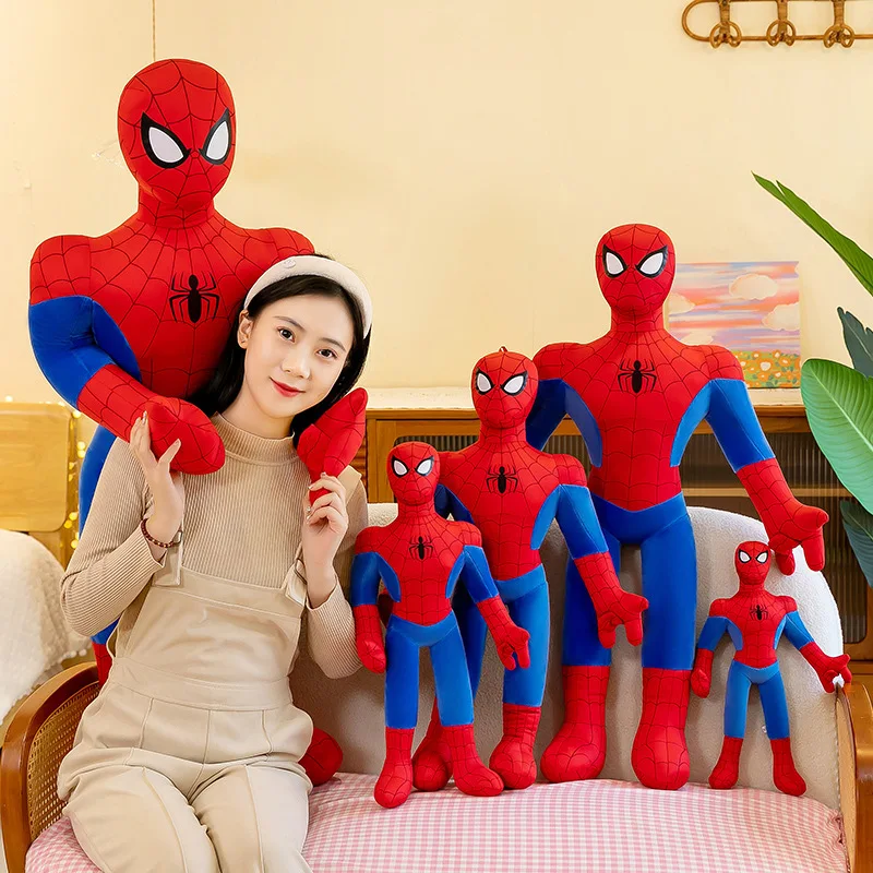 

40-120Cm Spiderman New Cute Plush Doll Toys Kawaii Huge Sleep Pillow Cushion Soft Stuffed Animal Doll Birthday Gift for Kids