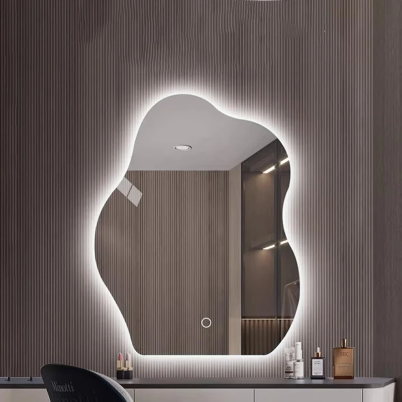 

Asymmetrical Irregular Mirror Light Full Body Aesthetic Wall Funky Bathroom Mirror Hanging Barber Spiegel Wand Home Decorations
