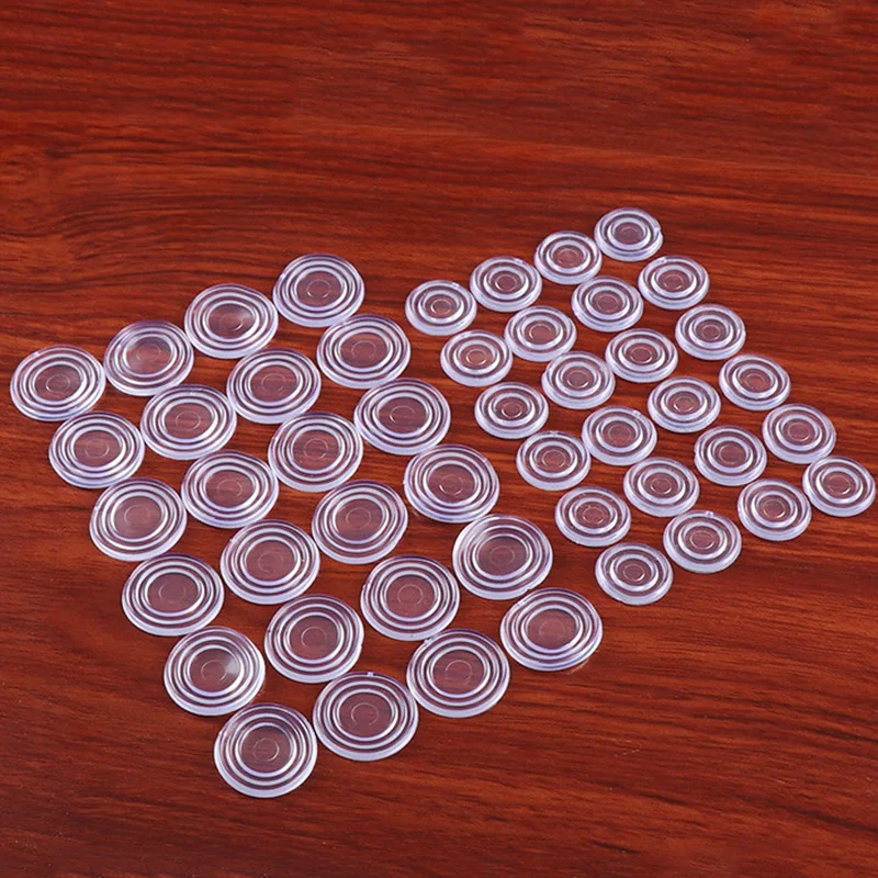 8/20/50 pcs of PVC Silicone Anti Slip Thread Gasket for Furniture, Coffee Table, Glass Tabletop, Anti Slip Pad, Transparent Pad