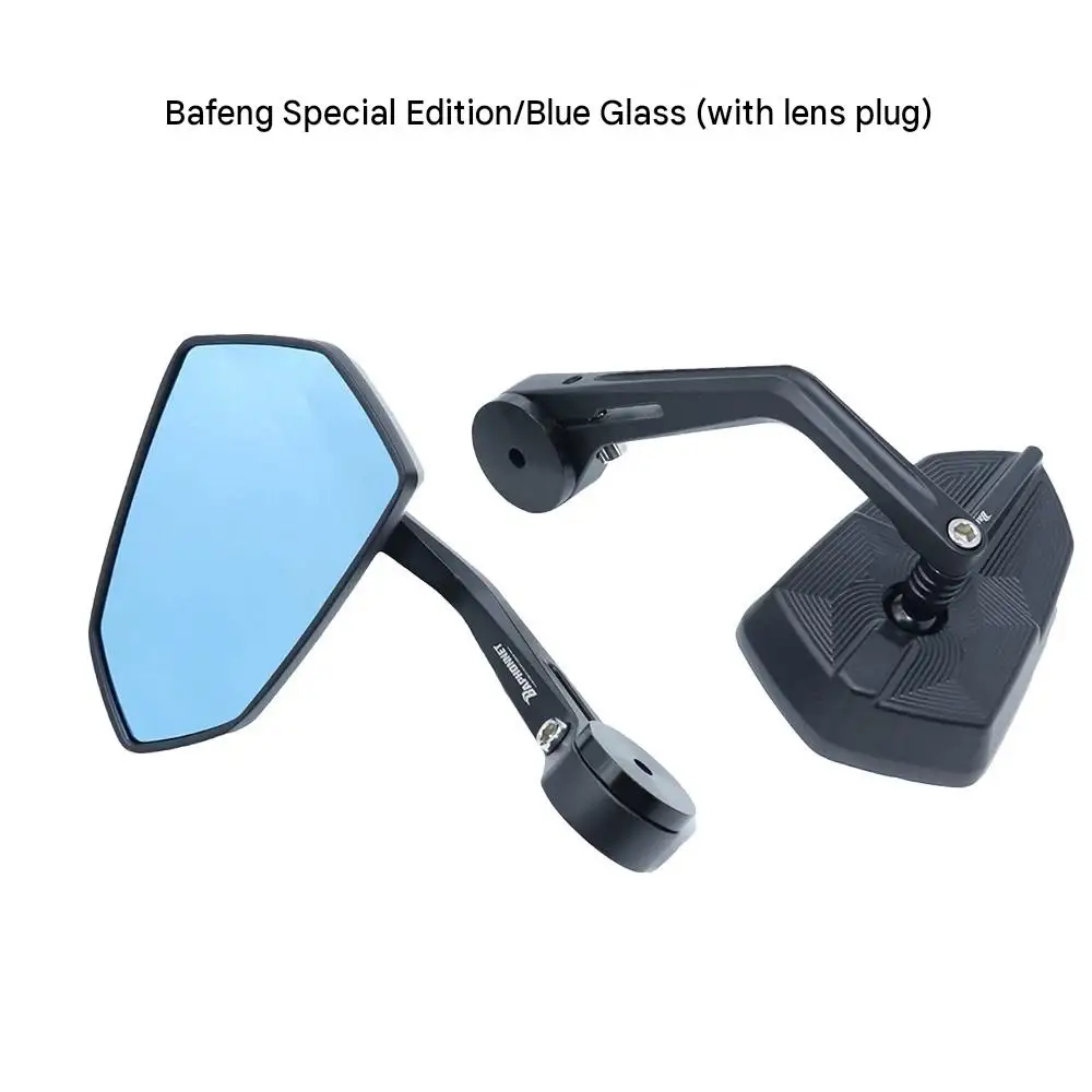 Premium CNC Aluminum Blue-Tint Anti-Glare Handlebar-End Side Mirrors for Benda Dark Flag 600 (2026 Model)