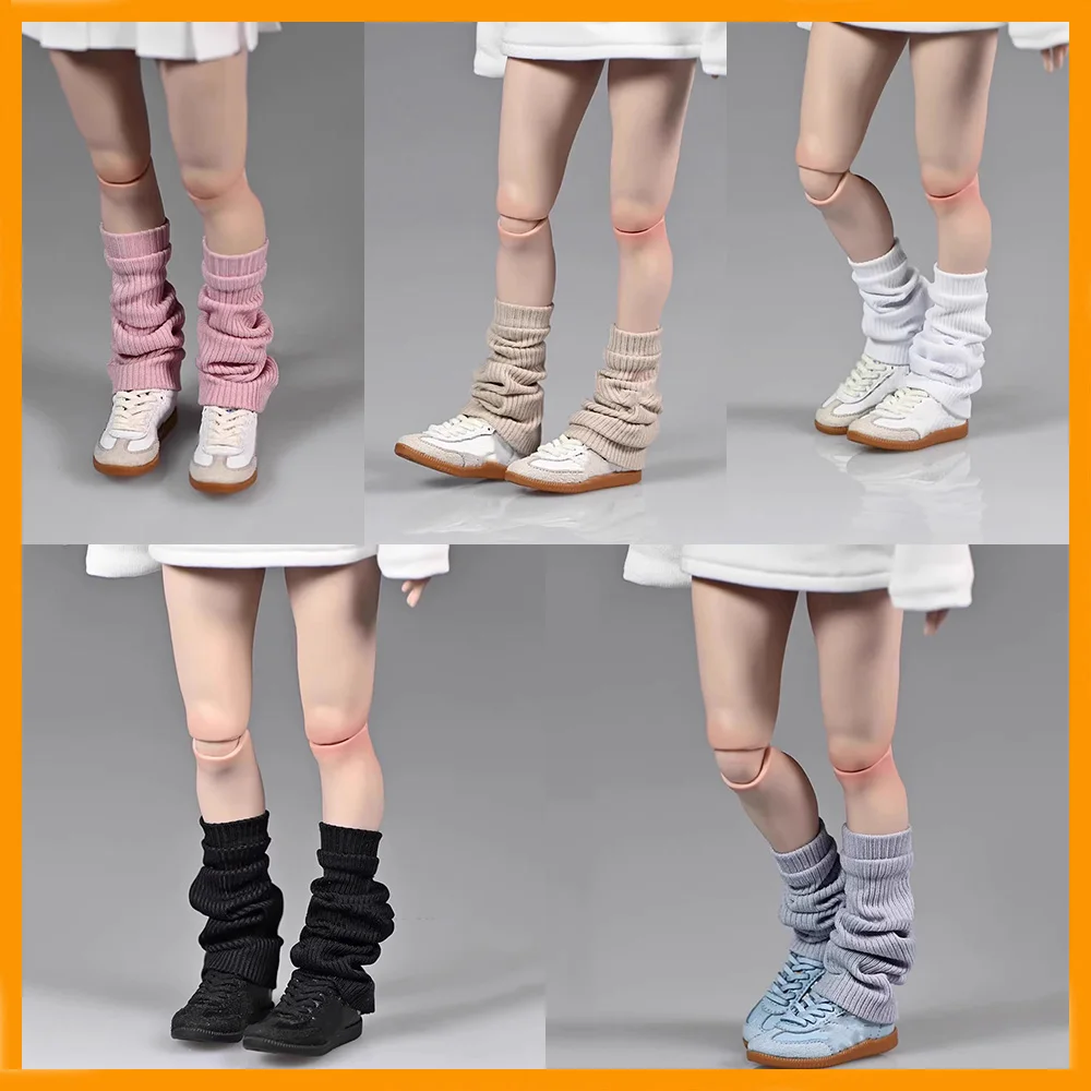 1/6 Scale Female Soldier Lolita Style Knitted Student JK Socks Girl's Long Pile Socks Leg Cover for 12-inch Action Figure Model