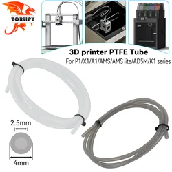 Ptfe Tube inner diameter 2.5mm diameter 4mm length 1m 4m For Bambu Lab A1 A1MINI X1 P1 AMS AMS lite Flashforge AD5M Creality K1