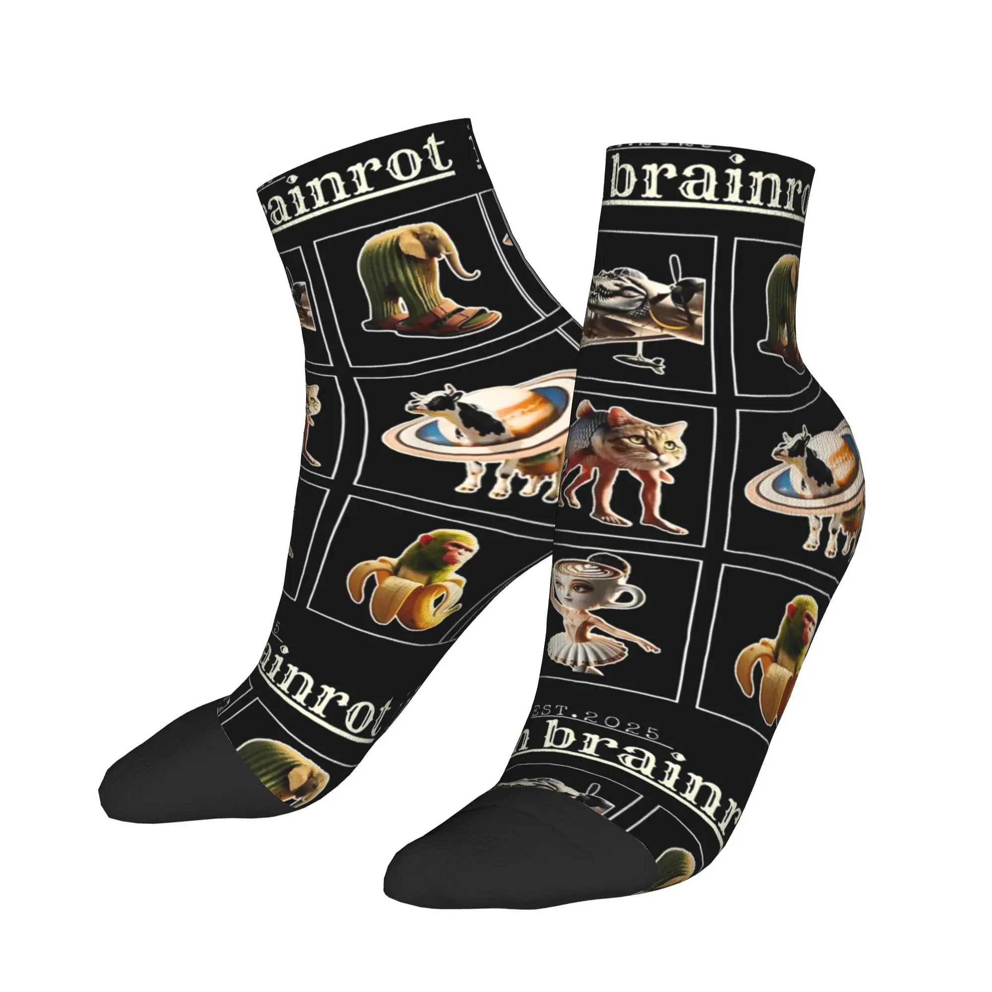 

Italian Brainrot Characaters Meme Stockings Casual Socks Men Soft Socks Winter Outdoor Sports Printed Non Slip Socks Present