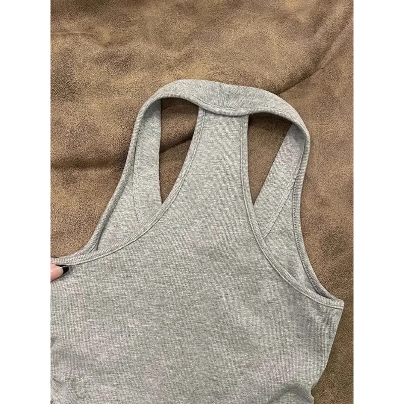Women's Ribbed Racerback Tank Top Stretchy Fitted Multi-Color Casual Daily Gym Workout Sleeveless Shirt